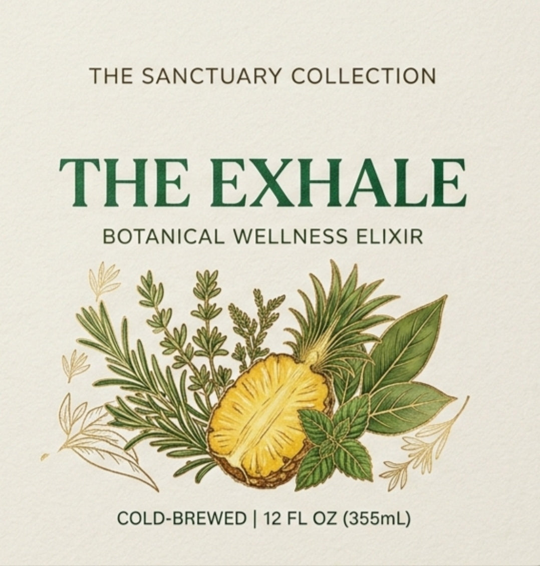 The Exhale — Botanical Wellness Elixir label