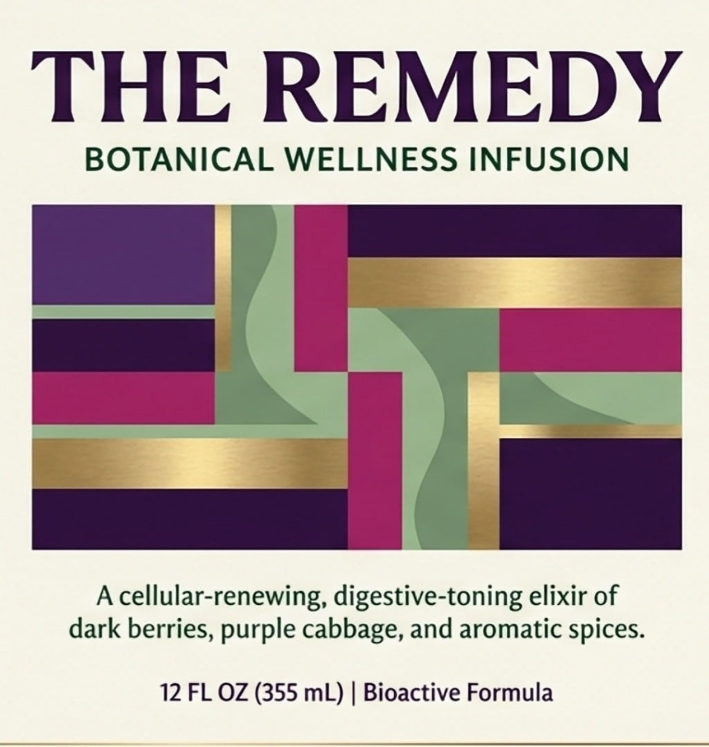 The Remedy — Botanical Wellness Infusion label